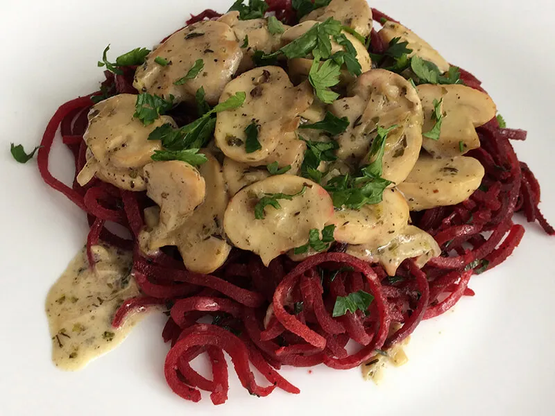 spaghetti z buraka gotowe danie