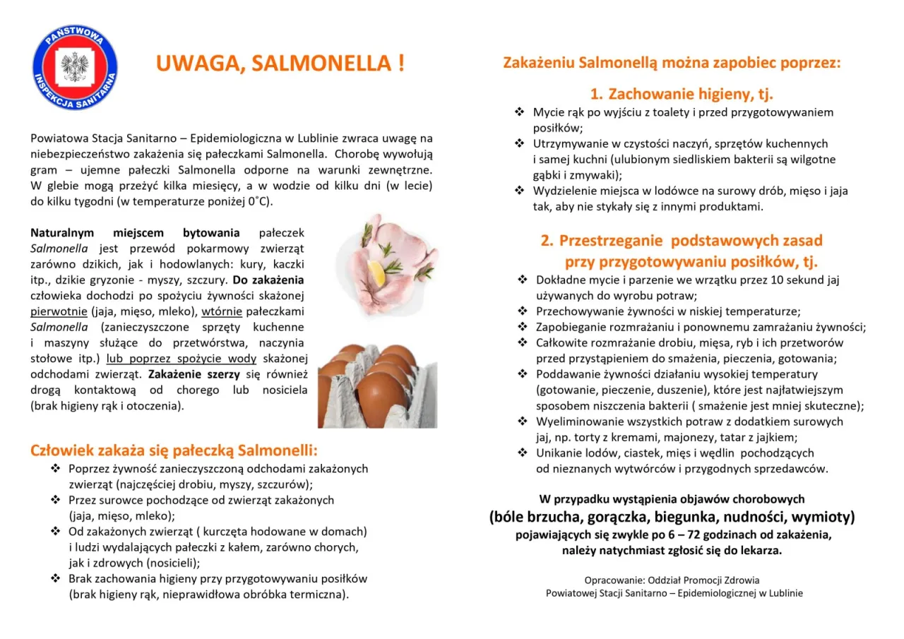 higiena w kuchni zapobieganie salmonelli