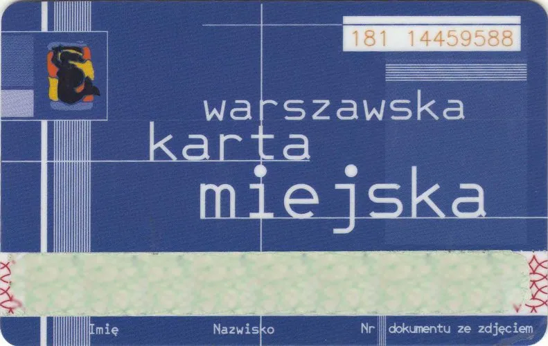 Warszawska Karta Miejska wzór