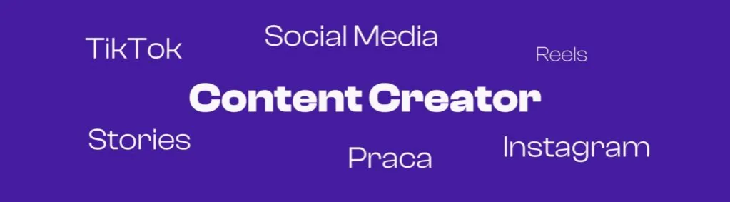 content creator przy pracy, tworzenie treści, biuro marketingowe