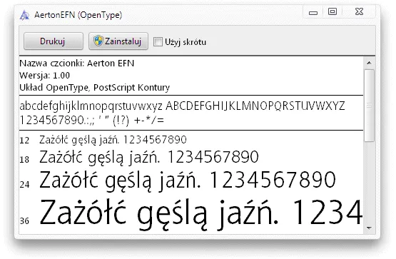 Instalacja fontu w systemie operacyjnym