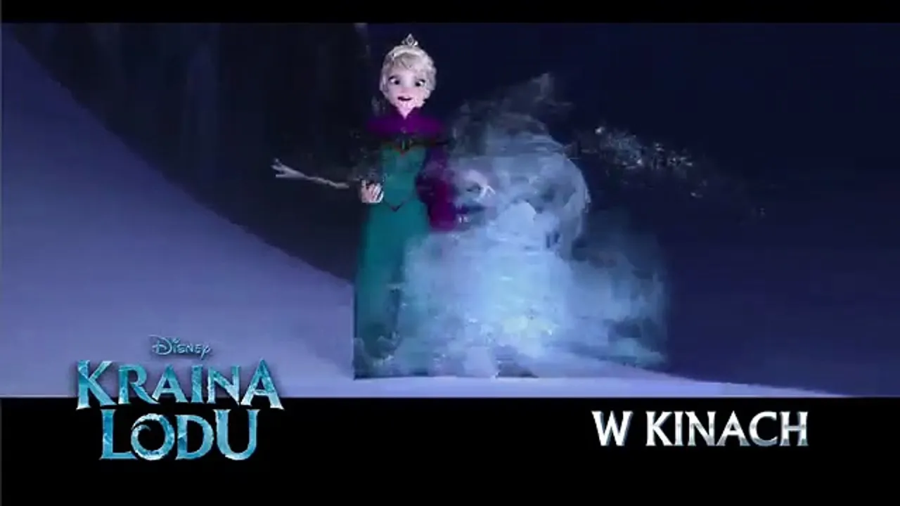 Kadr z filmu Kraina lodu Elsa śpiewa Mam tę moc