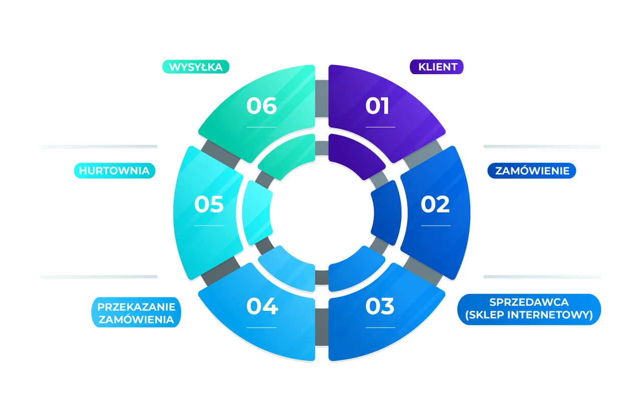 Diagram koszt&oacute;w dropshippingu