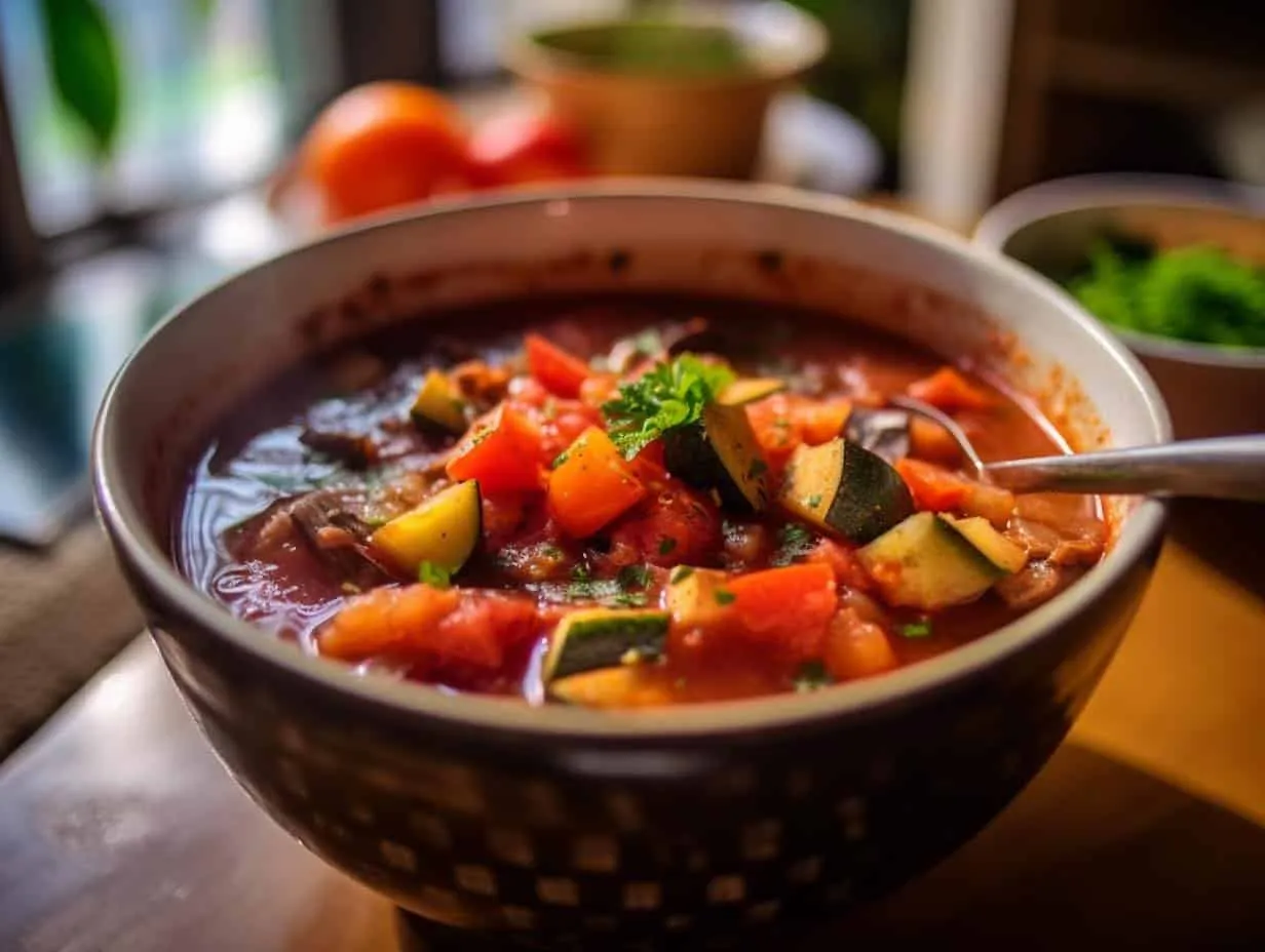 por&oacute;wnanie r&oacute;żnych rodzaj&oacute;w leczo wegetariańskiego