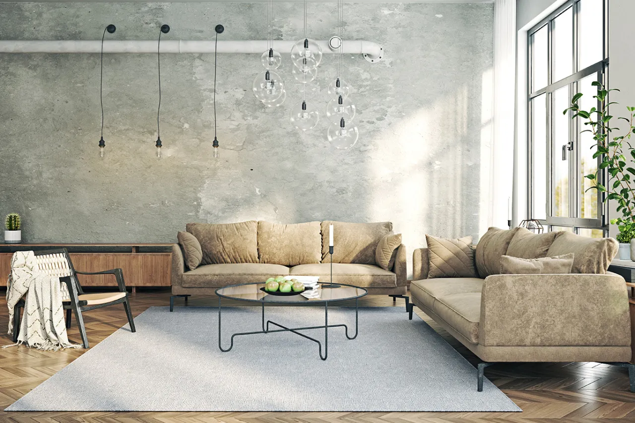 Układy dw&oacute;ch kanap w salonie