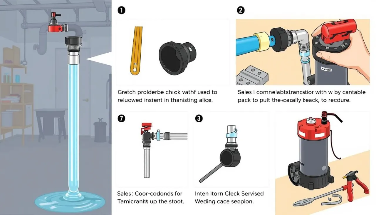 montaż zaworu zwrotnego pompa głębinowa krok po kroku