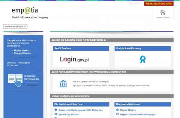 Portal Empatia logowanie Profil Zaufany