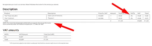 faktura niemiecka VAT reverse charge