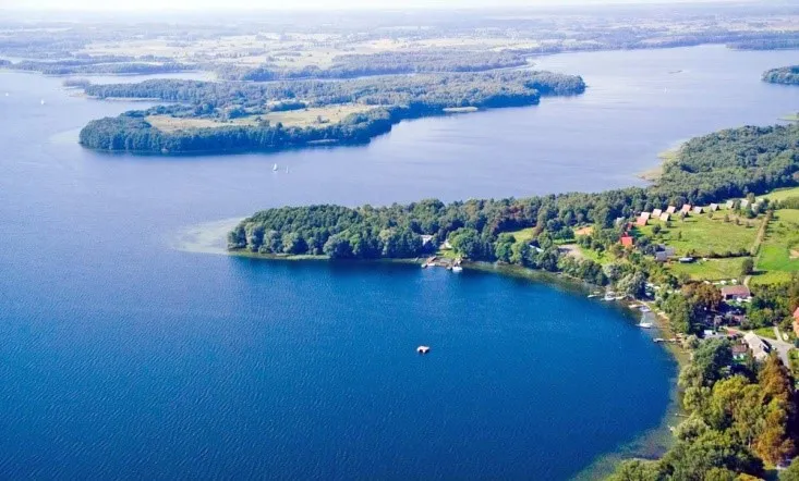 Jezioro Drawsko widok z lotu ptaka