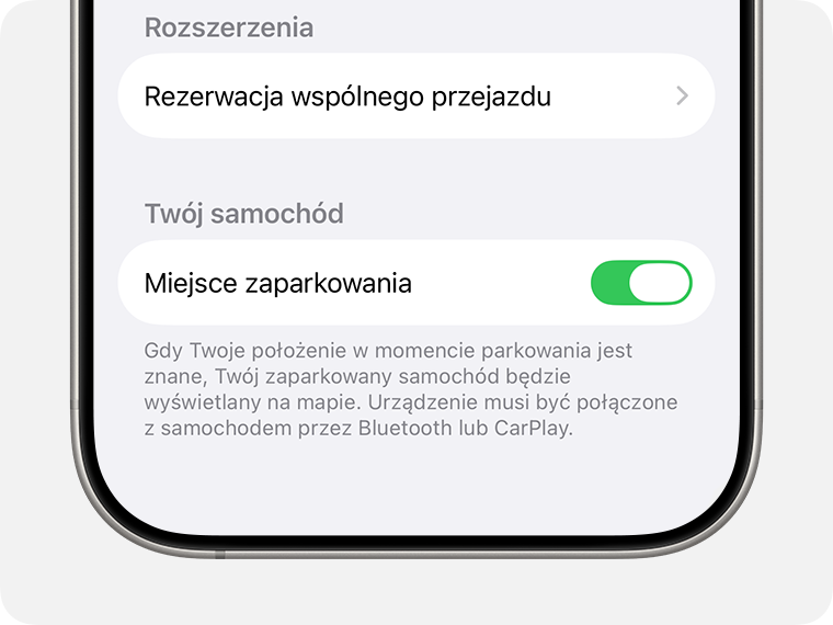 Funkcje aplikacji do parkowania, notatki i zdjęcia na mapie