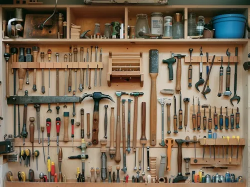 różne systemy przechowywania narzędzi w warsztacie
