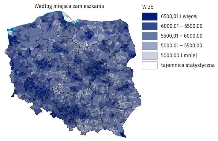 Mapa zarobków pracowników produkcji w Polsce 2026