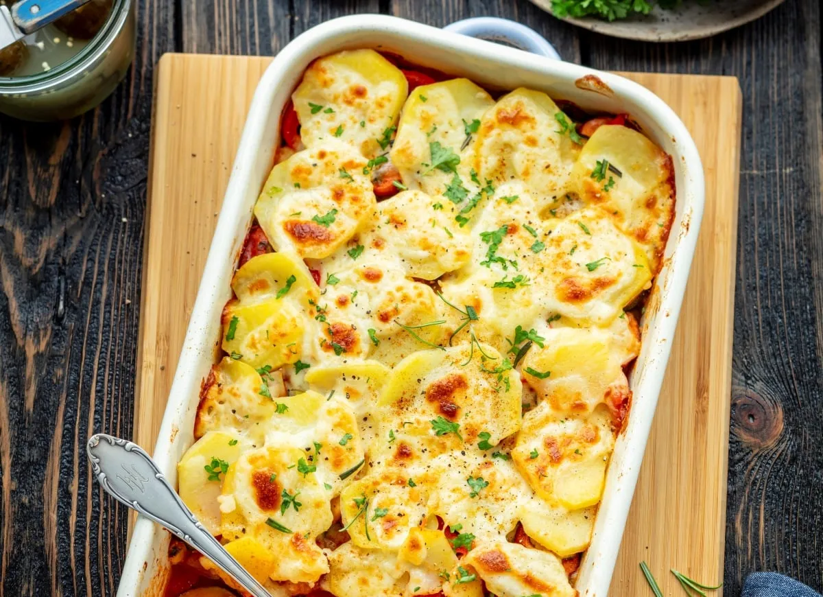 tradycyjna zapiekanka ziemniaczana domowa