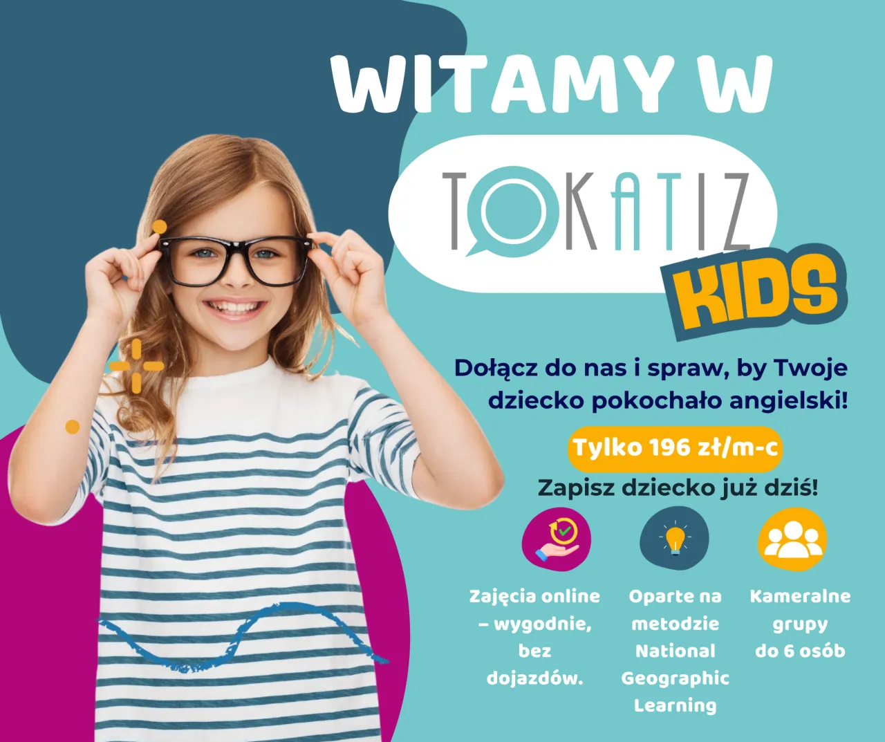 zajęcia z angielskiego dla dzieci w małej grupie z lektorem