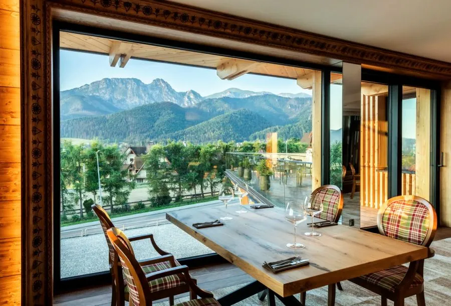 restauracja Zakopane widok na Tatry