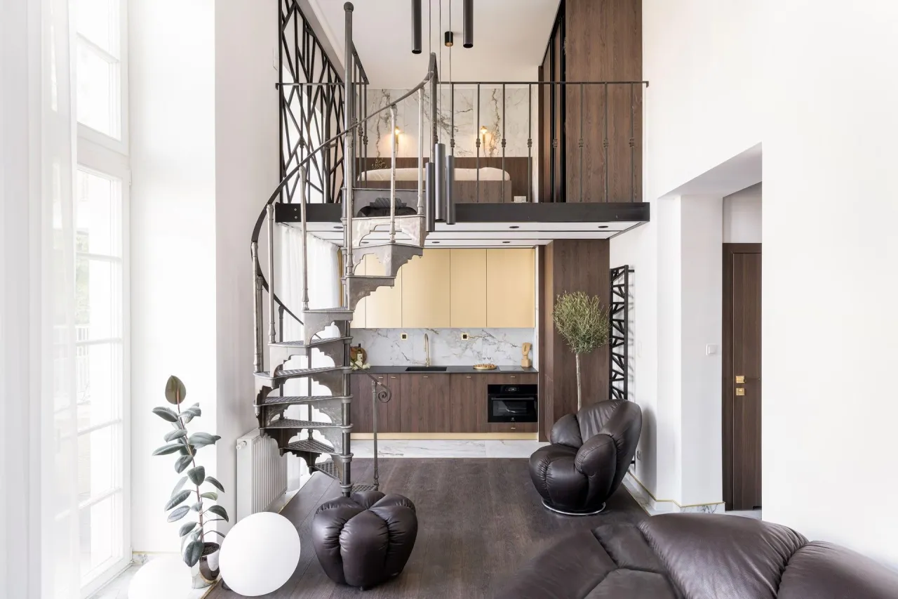 Nowoczesna antresola w mieszkaniu, inspiracje