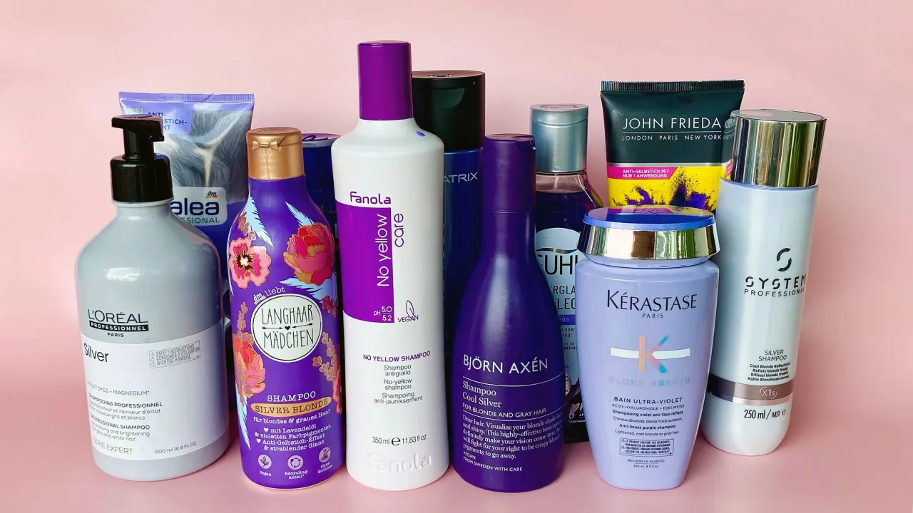 Silbershampoo graue Strähnen