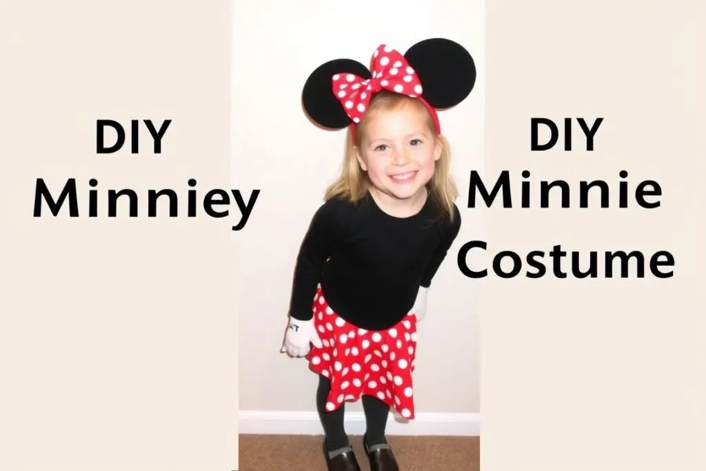 dziecko w stroju myszki minnie diy