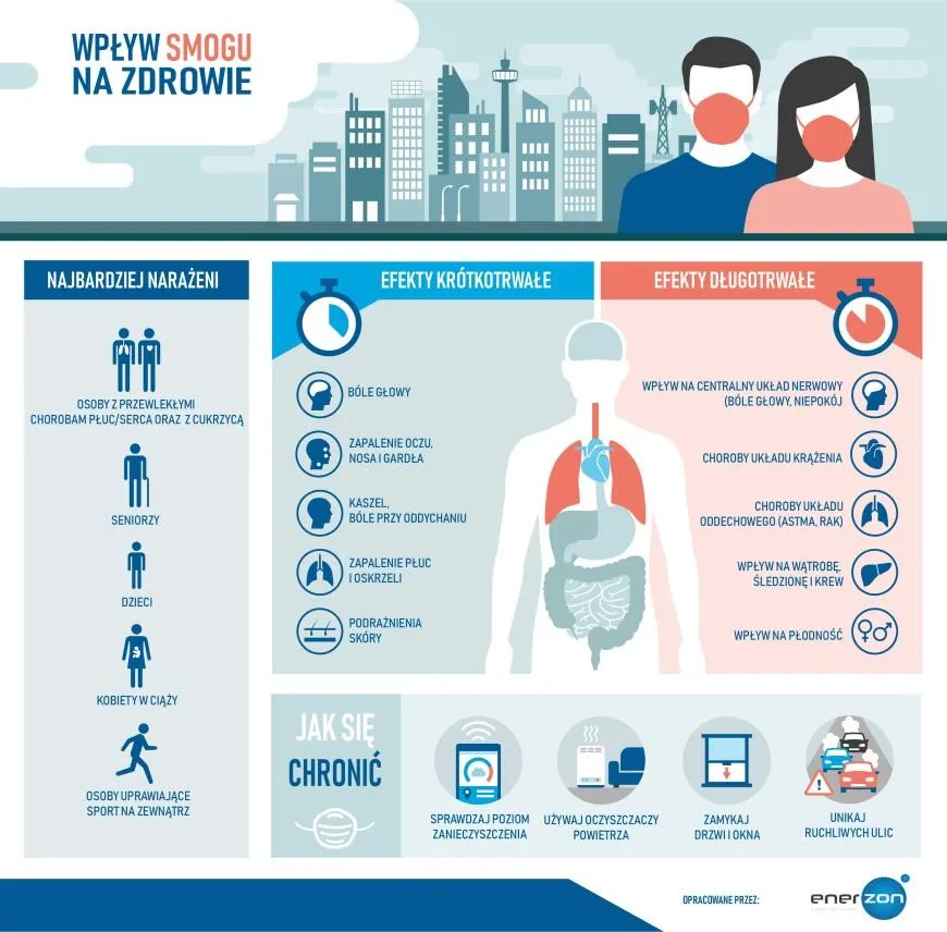 smog londyński vs fotochemiczny infografika
