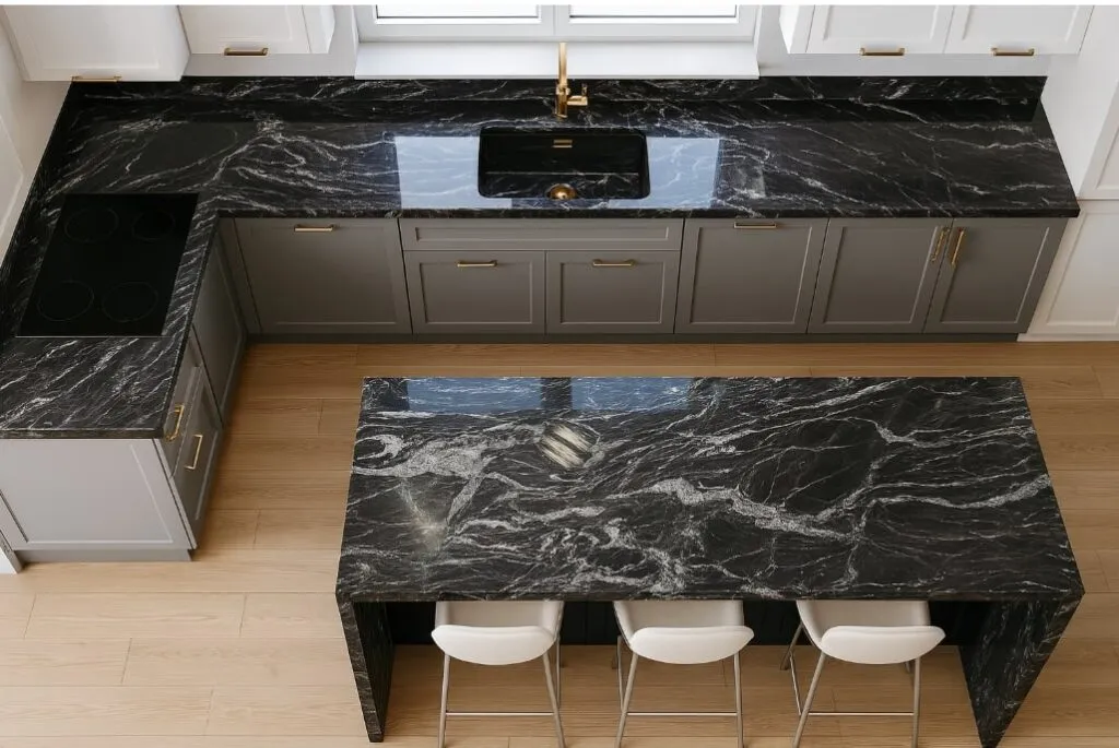 porównanie blatów technistone granit marmur spiek