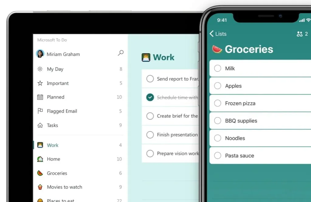 smartfon z aplikacją do zarządzania zadaniami typu to-do list