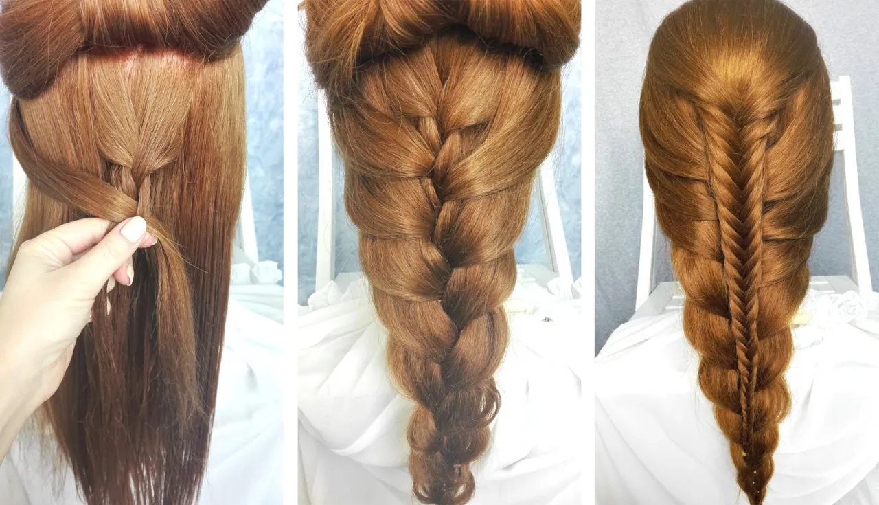 Szybkie fryzury na długie włosy: krok po kroku zaplatanie warkocza. Efektowne i proste upięcie.