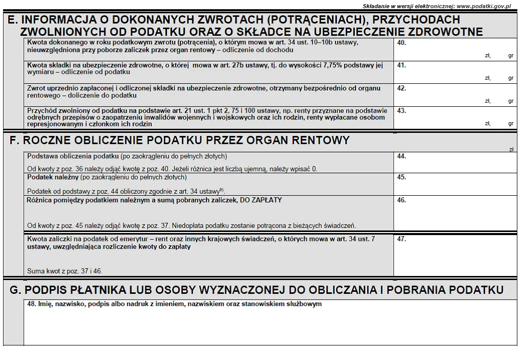PIT-11A formularz wzór