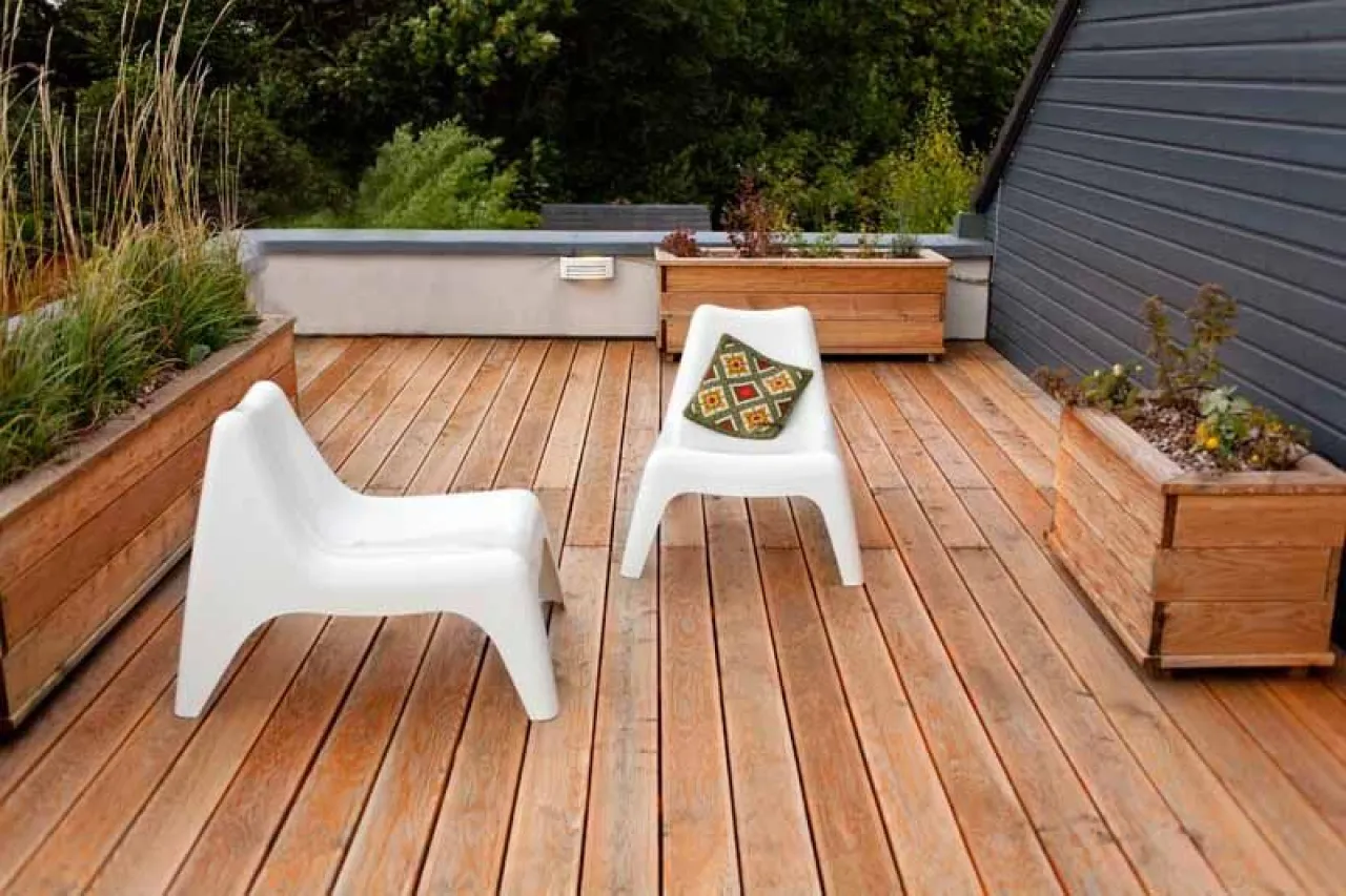 Taras z płytek gresowych mrozoodpornych