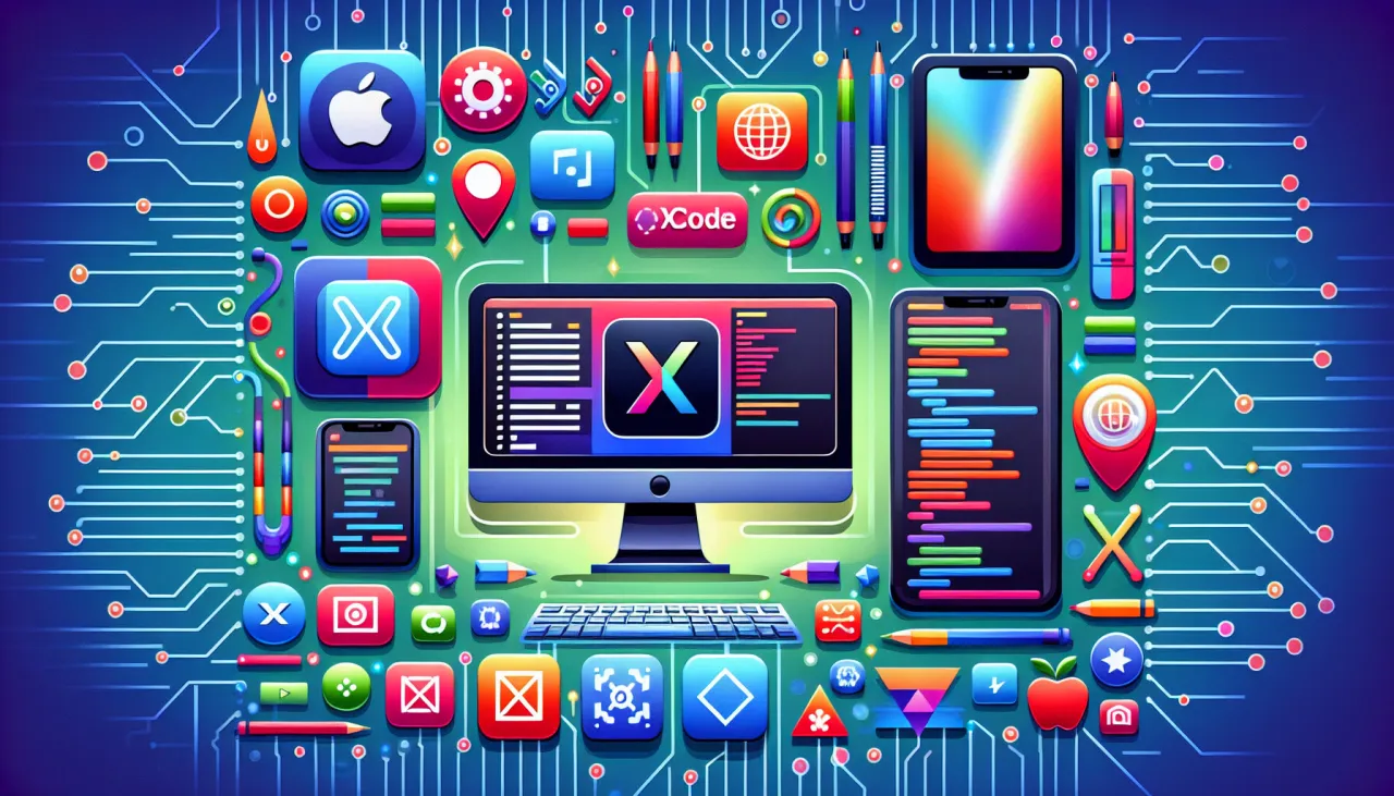 Osoba programująca aplikację na iPhone na komputerze Mac