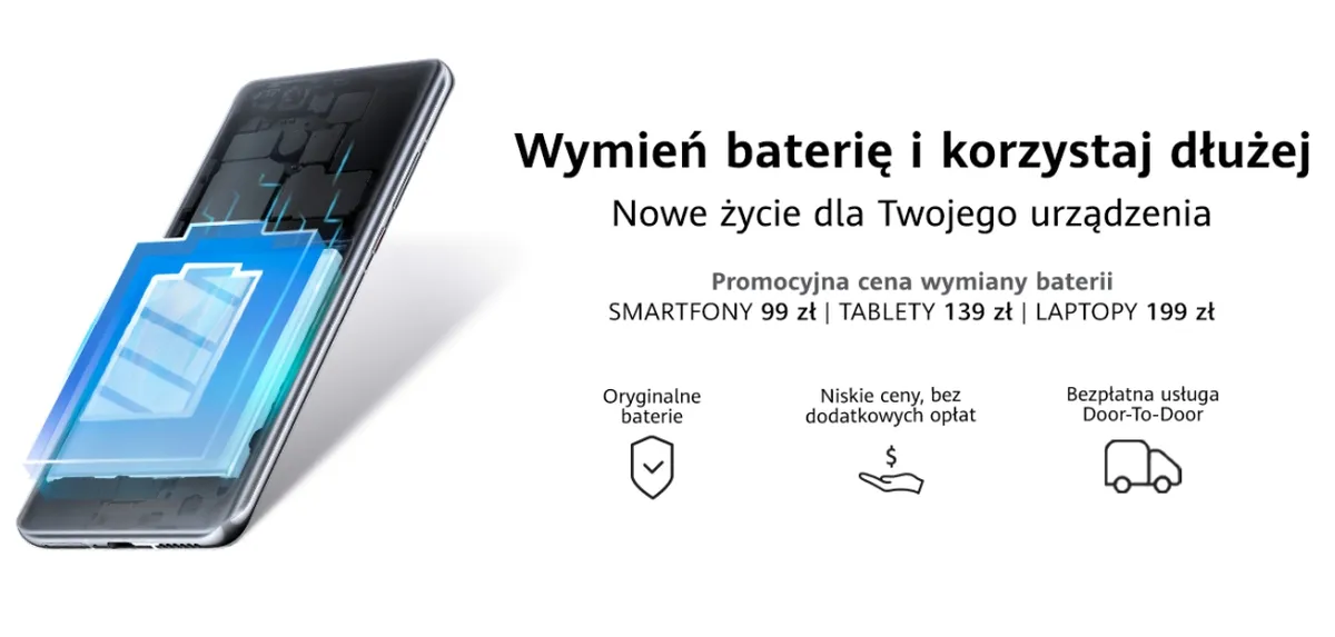 koszt wymiany baterii huawei cennik
