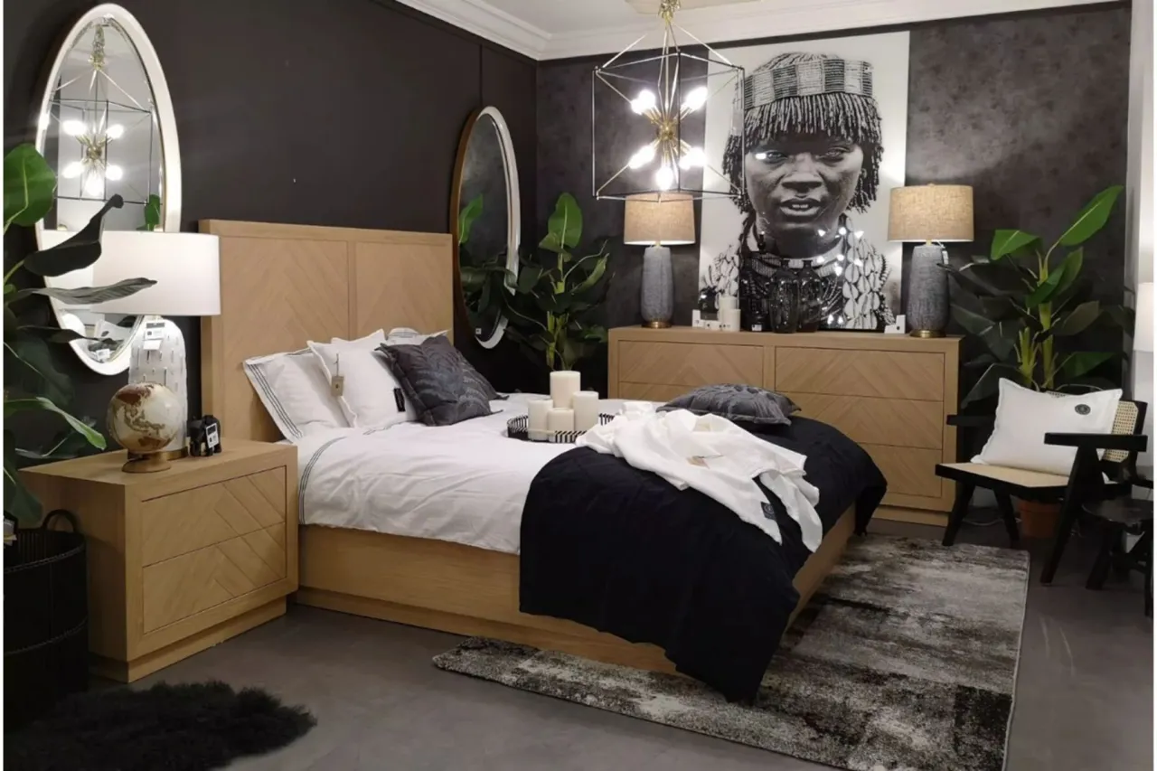 Meble i dodatki sypialnia Japandi