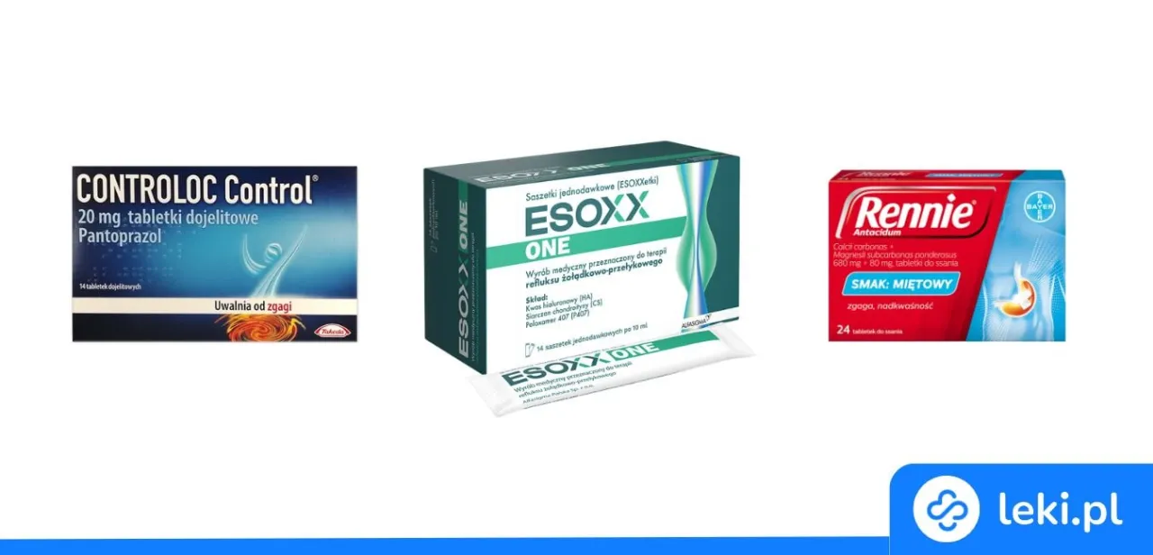 leki zobojętniające zgagę formy