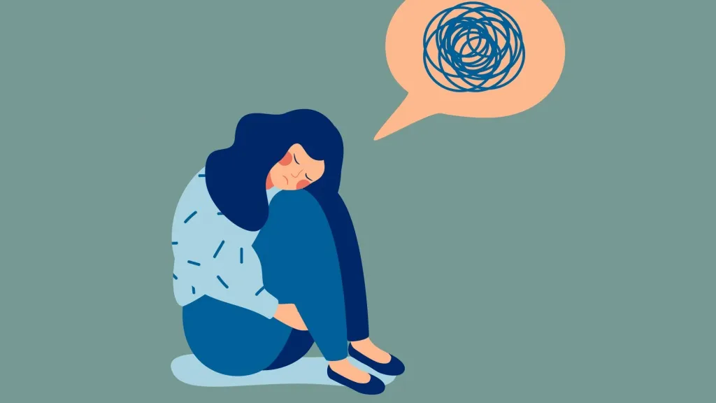 osoba z objawami lęku, stres, niepok&oacute;j