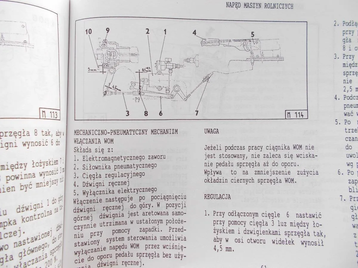 Schemat dwustopniowego sprzęgła Zetor 7245