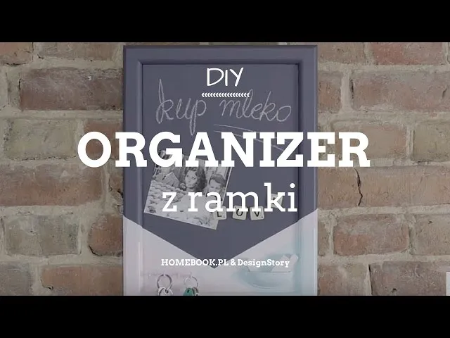 DIY wiszący organizer na opaski z ramki na zdjęcia