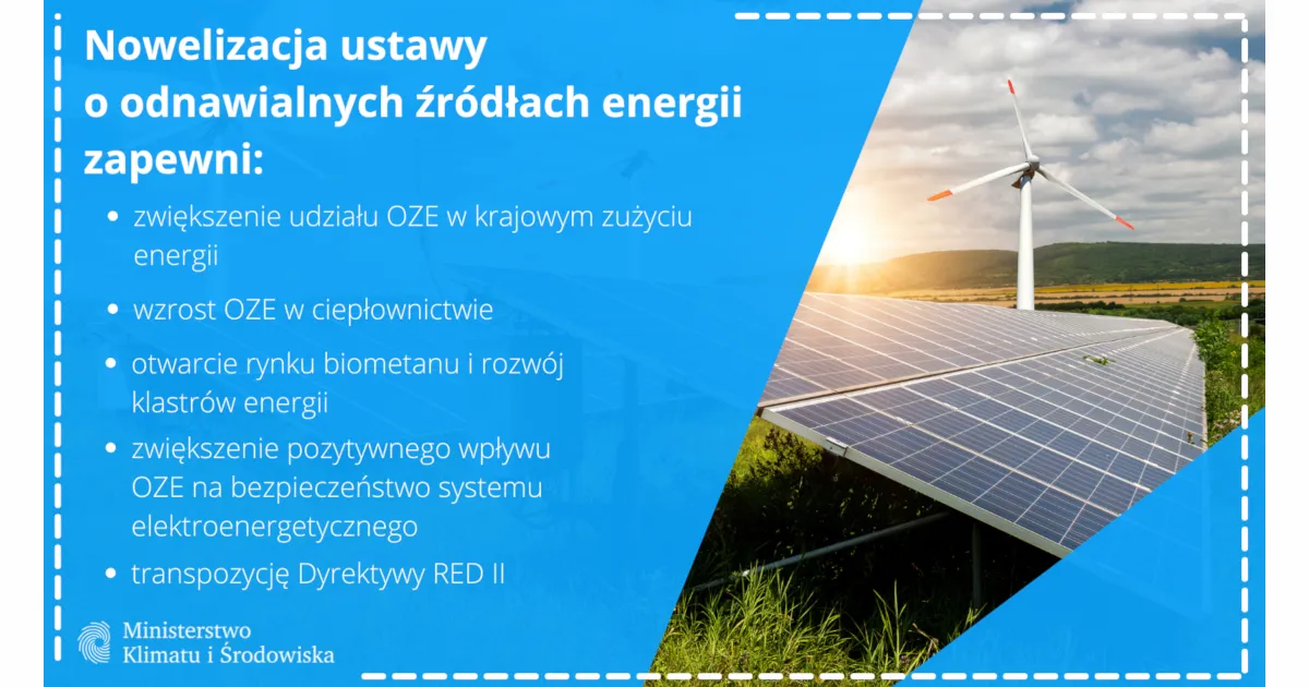 harmonogram prac legislacyjnych ustawa oze