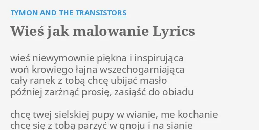 Zdjęcie Tymon wieś jak malowanie – odkryj głębię utworu i jego znaczenie