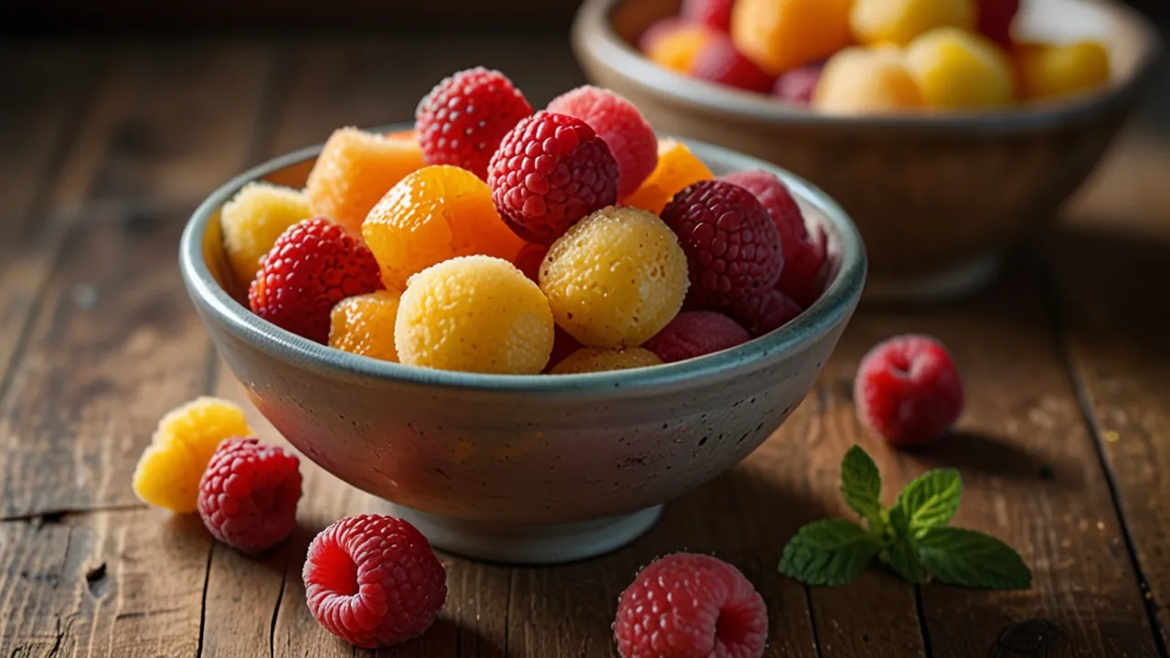 Zdjęcie Sorbet owocowy bez cukru: Letnie orzeźwienie w zdrowej wersji