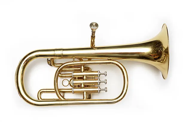 Zdjęcie Tuba Instrument Dęty Muzyczny Dęta Klasyczny Niski Ton Blaszany Dęty Wysokiej Jakości