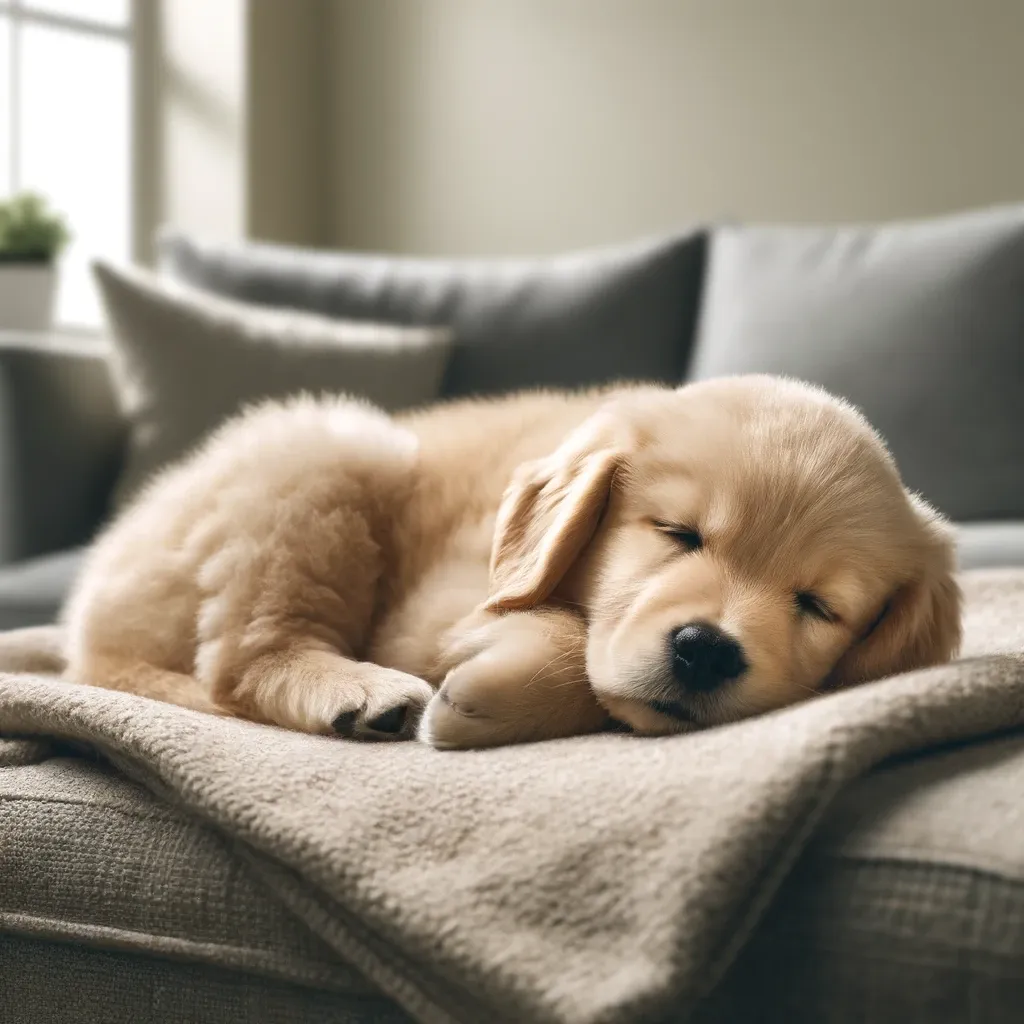 Zdjęcie Ile śpi szczeniak golden retriever? Odkryj kluczowe potrzeby snu
