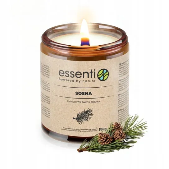Zdjęcie Świeczka o zapachu sosny – naturalny relaks i aromaterapia w domu