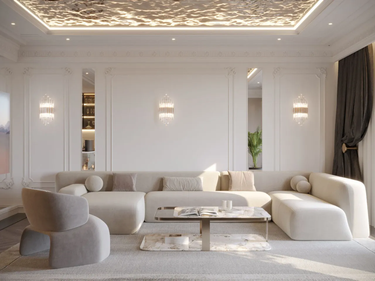 Zdjęcie Jak ozdobić sufit w salonie - 10 inspirujących pomysłów na zmiany