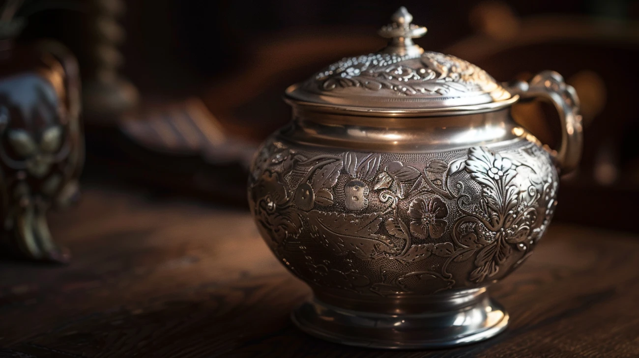 Zdjęcie Elegancja srebra: Odkryj historię w srebrnej cukiernicy