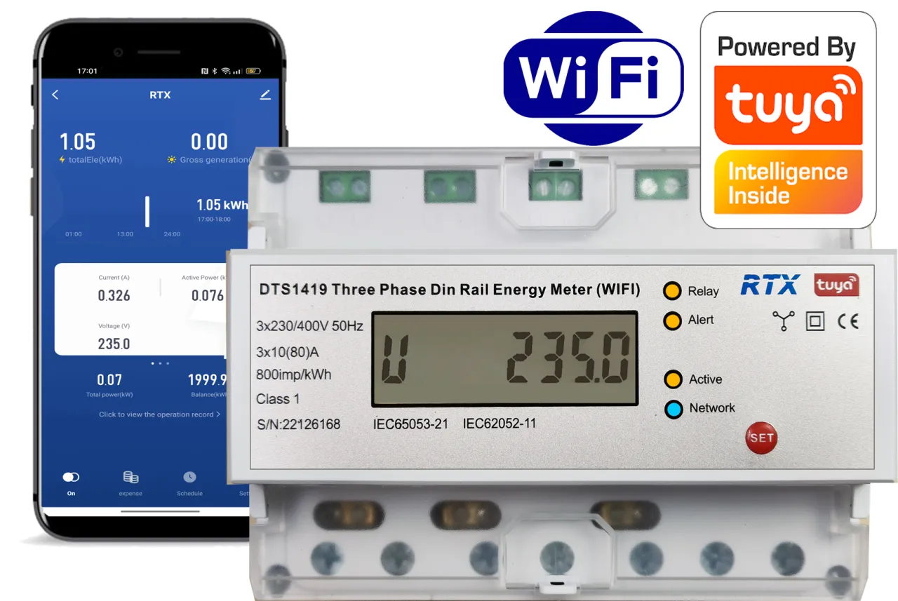 Zdjęcie Trójfazowe liczniki energii elektrycznej z WiFi - Kompleksowy przewodnik, funkcje i specyfikacje