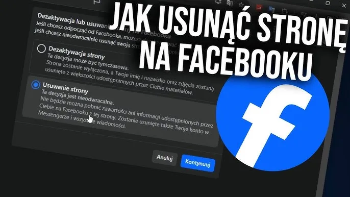 Zdjęcie Jak usunąć swoją stronę na Facebooku i uniknąć trwałej utraty danych