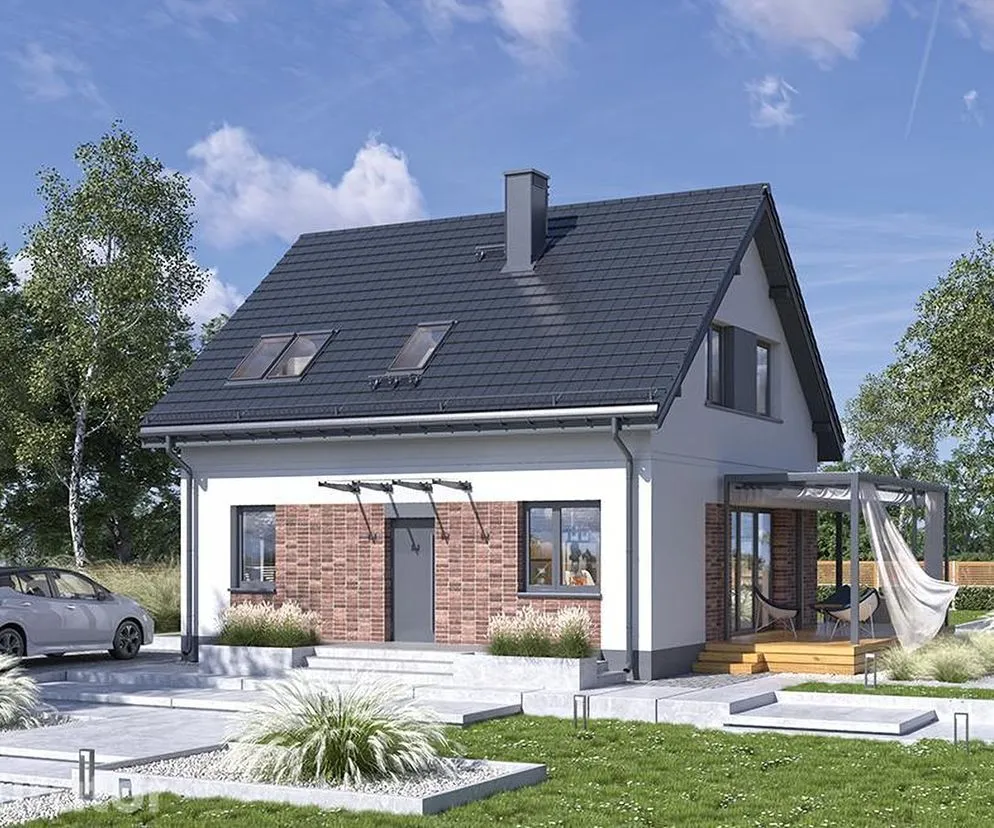 Zdjęcie Projekt domu parterowego 120 m² z garażem i poddaszem użytkowym - szafranowy z katalogu Muratora