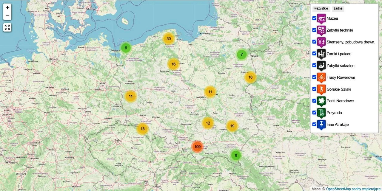 Zdjęcie Interaktywna mapa Polski: fascynujące miejsca na wyciągnięcie ręki
