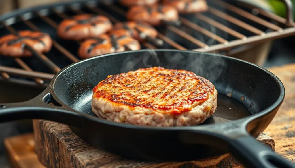 Zdjęcie Na czym smażyć burgera, aby uzyskać idealny smak i teksturę?