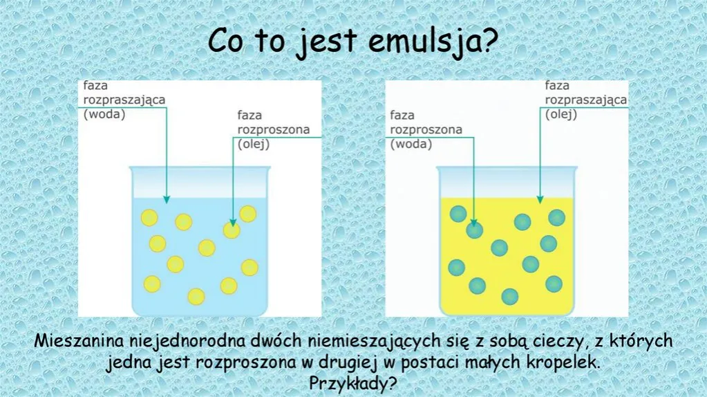 Zdjęcie Czym jest emulsja w chemii? Definicja, przykłady i zastosowania w prosty sposób