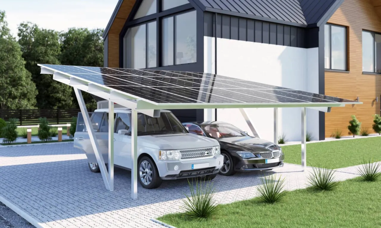 Zdjęcie Carporty fotowoltaiczne ceny i modele - wiaty z prądem z paneli PV